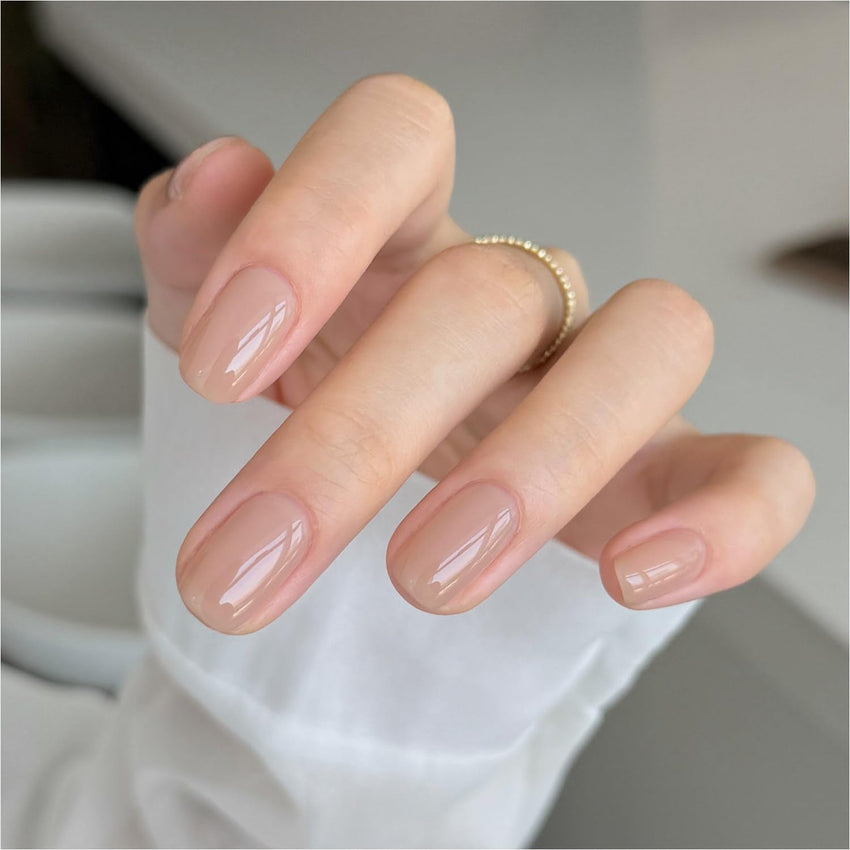 GAOY Sheer Light Pink Gel Nail Polish, 16ml Jelly Milky White Peach Translucent Color 1352 UV Light Cure Gel Polish for Nail Art DIY Manicure and Pedicure at Home - 7DAY'S