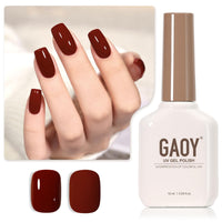 GAOY Sheer Light Pink Gel Nail Polish, 16ml Jelly Milky White Peach Translucent Color 1352 UV Light Cure Gel Polish for Nail Art DIY Manicure and Pedicure at Home - 7DAY'S