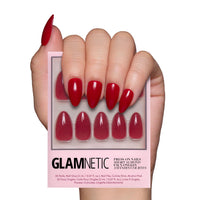 Glamnetic Press On Nails - Goal Digger | Glossy, Semi - Transparent, Short Round Nails, Reusable | 12 Sizes - 30 Nail Kit with Glue - 7DAY'S