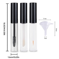 Glass Empty Mascara Tube and Wand, 10ml, Pink, 1Set - 7DAY'S