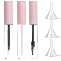 Glass Empty Mascara Tube and Wand, 10ml, Pink, 1Set - 7DAY'S