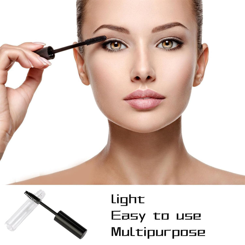 Glass Empty Mascara Tube and Wand, 10ml, Pink, 1Set - 7DAY'S