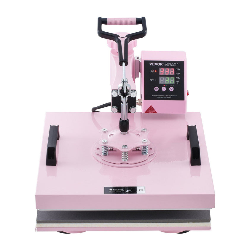 Heat Press Machine 15x15 in 8 in 1 with 30oz Tumbler Press T-Shirts Pink - 7DAY'S