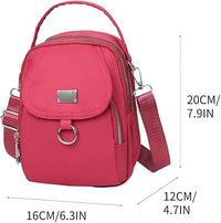 Hot Pink Water - Proof Women Crossbody Bag Multi Compartment Mobile Phone Bag Women Messenger Bag Casual Oxford Cloth Women Bag Shoulder - 7DAY'S