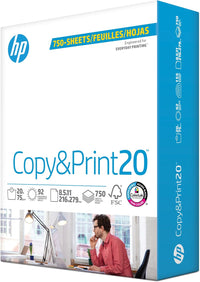 HP Printer Paper | 8.5 x 11 Paper | Copy &Print 20 lb | 1 Ream Case - 500 Sheets| 92 Bright | Made in USA - FSC Certified | 200060 - 7DAY'S