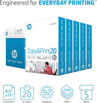 HP Printer Paper | 8.5 x 11 Paper | Copy &Print 20 lb | 1 Ream Case - 500 Sheets| 92 Bright | Made in USA - FSC Certified | 200060 - 7DAY'S