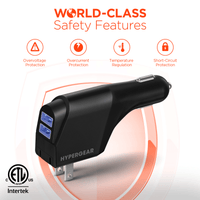 HyperGear Hybrid 2.1A Dual USB Car/Wall Charger - 7DAY'S
