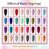 JODSONE 36 PCS Gel Nail Polish Set - 32 Colors Gel Polish Kit Base Coat Glossy Matte and Glitter Top Coat Nail Polish Set Green Blue Red Pink Collection Gifts for Women - 7DAY'S