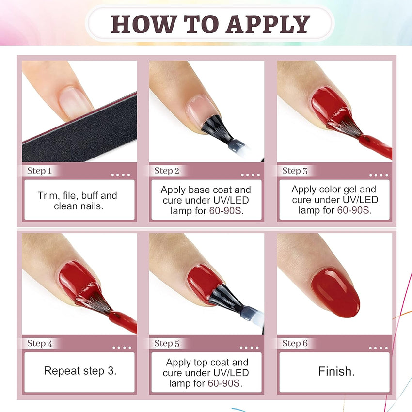 JODSONE 36 PCS Gel Nail Polish Set - 32 Colors Gel Polish Kit Base Coat Glossy Matte and Glitter Top Coat Nail Polish Set Green Blue Red Pink Collection Gifts for Women - 7DAY'S