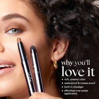 Julep Eyeshadow 101 Cream - to - Powder Waterproof Shadow Stick – Champagne Shimmer – Long - Lasting, Crease - Proof, Medium Golden - Beige Shimmer Cream Eyeshadow with Built - in Smudger - 7DAY'S