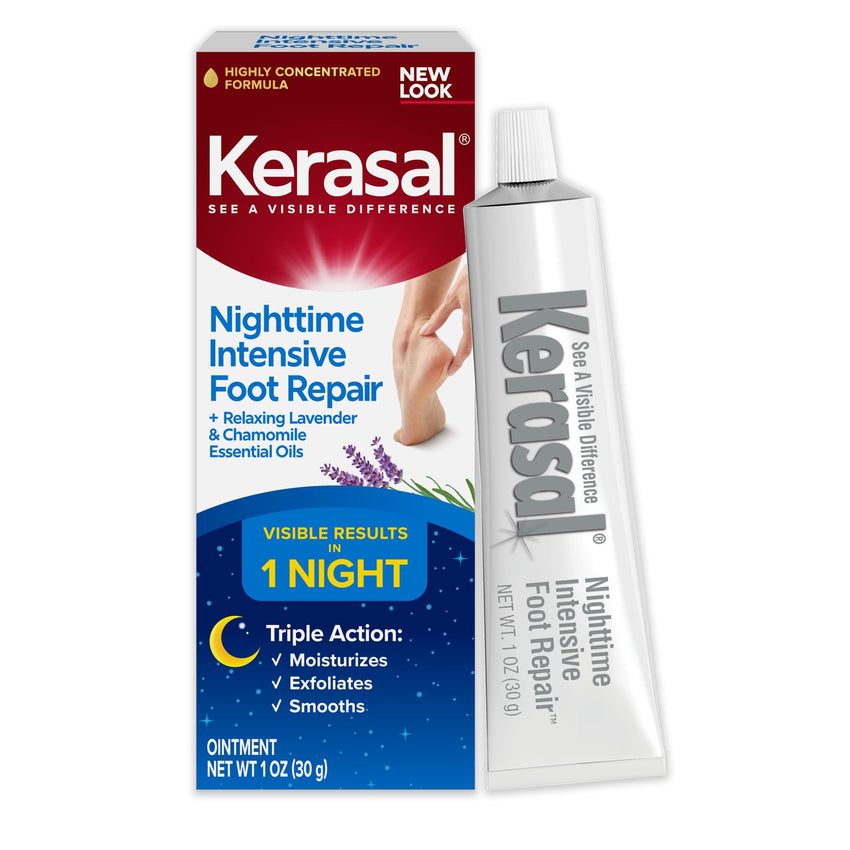 Kerasal Intensive Foot Repair, Skin Healing Ointment for Cracked Heels and Dry Feet, 1 Oz - 7DAY'S