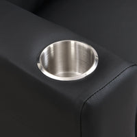 Kids Recliner Chair, Kids Upholstered Couch with One Cup Holder, Footrest, Backrest, Toddlers PVC Recliner with Headrest and Footrest - 7DAY'S