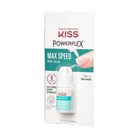 KISS PowerFlex Maximum Speed Nail Glue for Press On Nails, Super Strength Flex Formula Nail Adhesive, Includes One Bottle 3g (0.10 oz.) with Twist - Off Cap & Nozzle Tip Squeeze Applicator - 7DAY'S