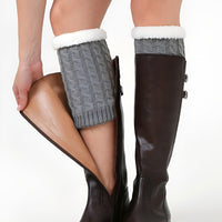 Knitted Thickened Woolen Knee Warmers,Womens Short Boots Socks Crochet Knitted Boot Cuffs Leg Warmers Socks - 7DAY'S
