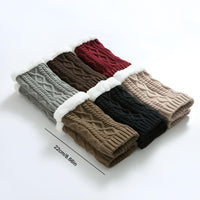 Knitted Thickened Woolen Knee Warmers,Womens Short Boots Socks Crochet Knitted Boot Cuffs Leg Warmers Socks - 7DAY'S