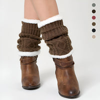 Knitted Thickened Woolen Knee Warmers,Womens Short Boots Socks Crochet Knitted Boot Cuffs Leg Warmers Socks - 7DAY'S