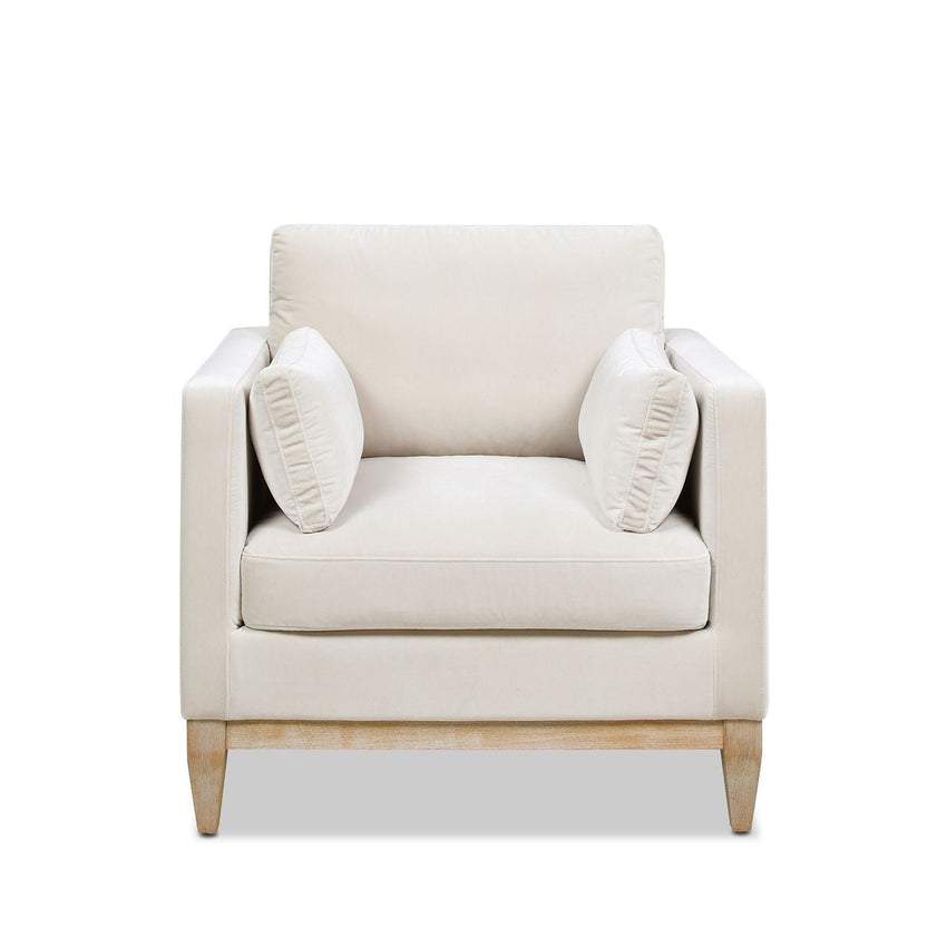 Knox 36" Modern Farmhouse Arm Chair, French beige Performance Velvet - 7DAY'S