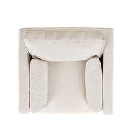 Knox 36" Modern Farmhouse Arm Chair, French beige Performance Velvet - 7DAY'S