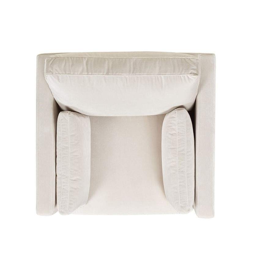 Knox 36" Modern Farmhouse Arm Chair, French beige Performance Velvet - 7DAY'S