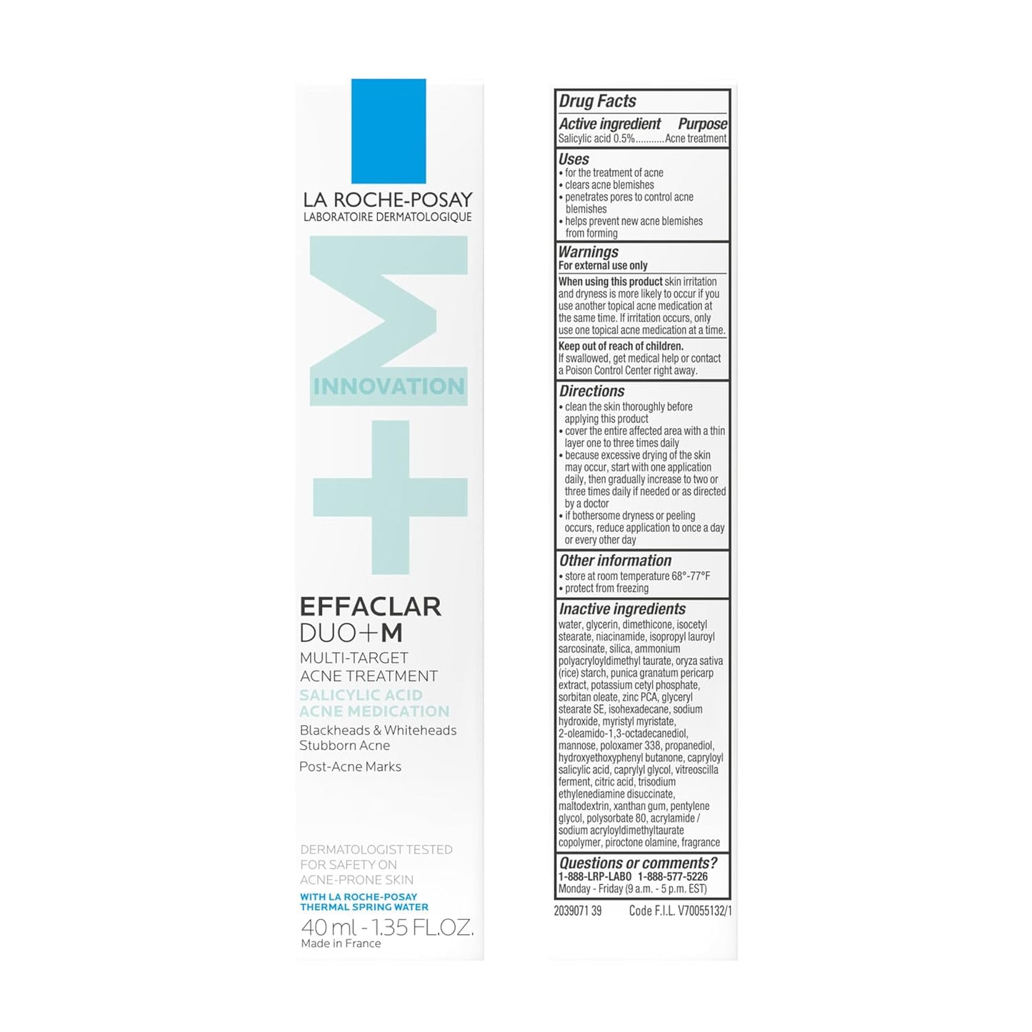 La Roche - Posay Effaclar Salicylic Acid Acne Treatment For Face, Mattifying Acne Gel Cream Spot Treatment for Blackheads, Whiteheads & Pores, Prevents New Pimples, Non - Greasy, Sensitive Skin Safe - 7DAY'S