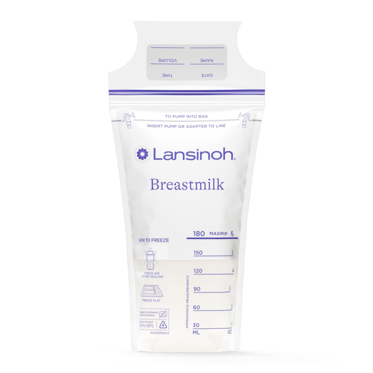 Lansinoh Breastmilk Storage Bags, 100 Count, Baby Essentials, Fast Freeze & Thaw Breast Milk Bags for Baby Bottle Feeding, Superior Strength & Stretch, 6 Ounce - 7DAY'S