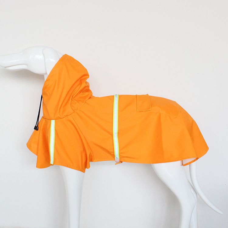large and small dog raincoat cloak type reflective strip pet raincoat windproof rainproof dog hooded raincoat - 7DAY'S