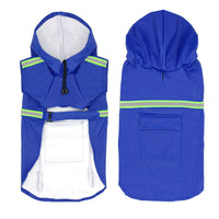large and small dog raincoat cloak type reflective strip pet raincoat windproof rainproof dog hooded raincoat - 7DAY'S