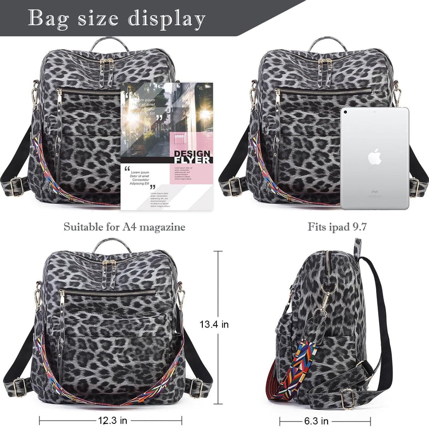 Leather Backpack Purse for Women Fashion Multipurpose Design Satchel Handbags Shoulder Bag Travel bag - 7DAY'S