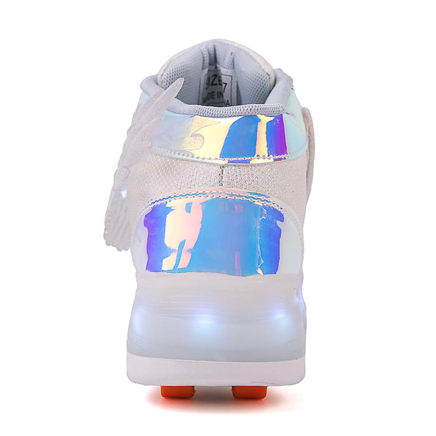LED Roller Skate Shoes for Kids - Boys Girls Light Up Sneakers with Wheels Indoor/Outdoor Sliding Play - 7DAY'S