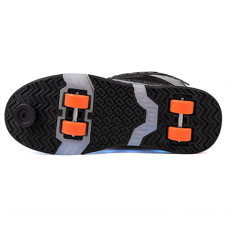 LED Roller Skate Shoes for Kids - Boys Girls Light Up Sneakers with Wheels Indoor/Outdoor Sliding Play - 7DAY'S