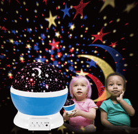 LED Star Sky Projector Night Light Kids Rotating Starry Night Lamp USB Sleep Light Xmas Gift - 7DAY'S