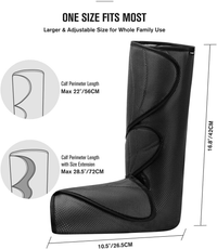 Leg Air Massager for Circulation and Relaxation Foot and Calf Massage with Handheld Controller 3 Intensities 2 Modes (with 2 Extensions) - FSA HSA Eligible - 7DAY'S