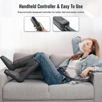 Leg Air Massager for Circulation and Relaxation Foot and Calf Massage with Handheld Controller 3 Intensities 2 Modes (with 2 Extensions) - FSA HSA Eligible - 7DAY'S