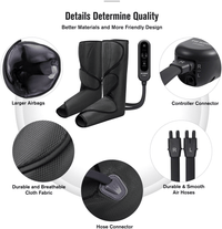 Leg Air Massager for Circulation and Relaxation Foot and Calf Massage with Handheld Controller 3 Intensities 2 Modes (with 2 Extensions) - FSA HSA Eligible - 7DAY'S