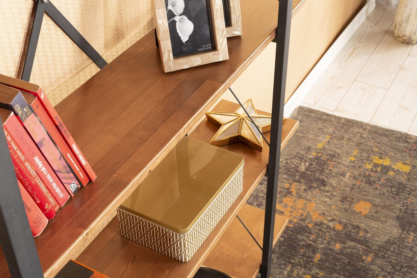 Lissandra 5 Tier Solid Wood Bookcase - 7DAY'S