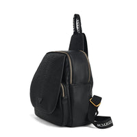 Litchi Print Black Shoulder Bag Casual Crossbody Bag - 7DAY'S