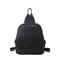 Litchi Print Black Shoulder Bag Casual Crossbody Bag - 7DAY'S