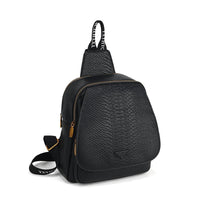 Litchi Print Black Shoulder Bag Casual Crossbody Bag - 7DAY'S