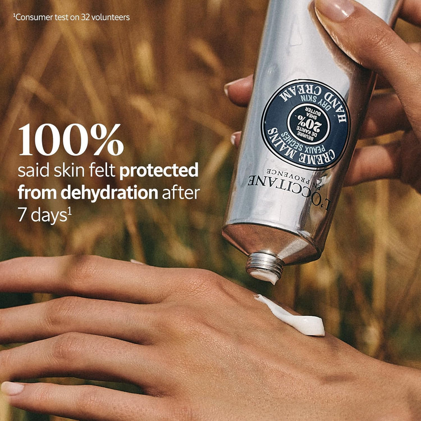 L'OCCITANE 20% Organic Shea Butter Hand Cream, Nourishes & Protects Dry Hands, Fast - Absorbing, Non - Greasy, Leaves Skin Moisturized & Soft, Vegan - 7DAY'S