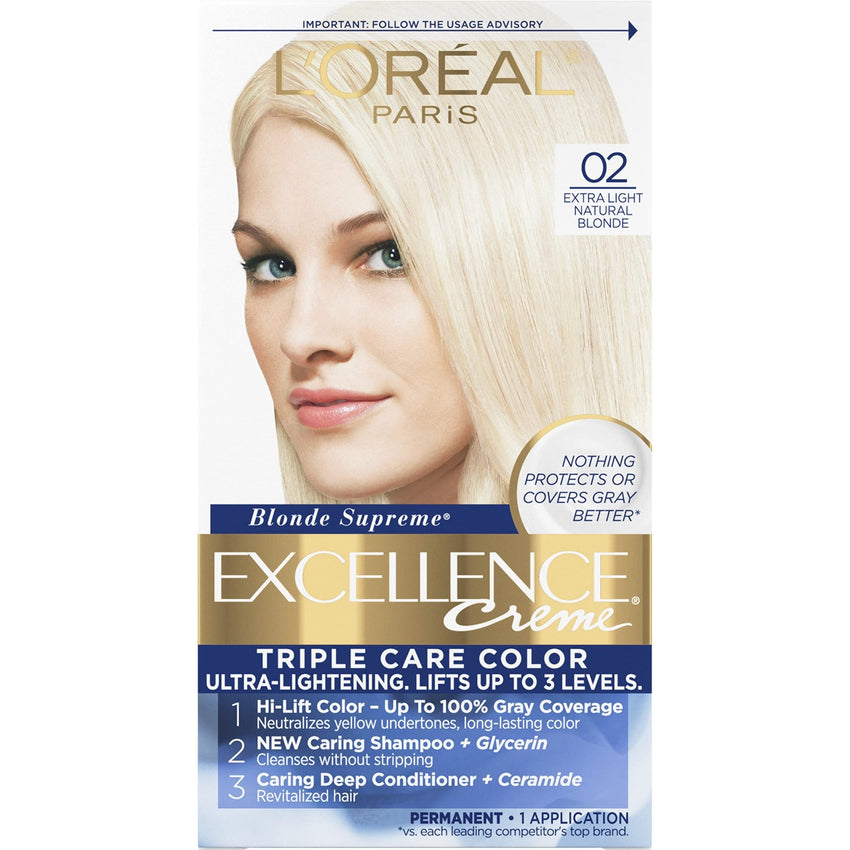 L'Oreal Paris Excellence Creme Permanent Hair Color, 4 Dark Brown, 100 percent Gray Coverage Hair Dye, Pack of 1 - 7DAY'S