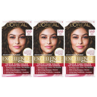 L'Oreal Paris Excellence Creme Permanent Hair Color, 4 Dark Brown, 100 percent Gray Coverage Hair Dye, Pack of 1 - 7DAY'S