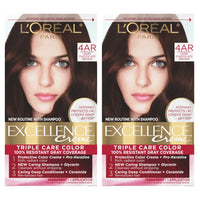 L'Oreal Paris Excellence Creme Permanent Hair Color, 4 Dark Brown, 100 percent Gray Coverage Hair Dye, Pack of 1 - 7DAY'S