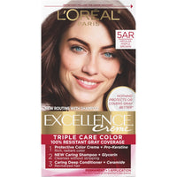 L'Oreal Paris Excellence Creme Permanent Hair Color, 4 Dark Brown, 100 percent Gray Coverage Hair Dye, Pack of 1 - 7DAY'S