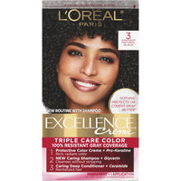 L'Oreal Paris Excellence Creme Permanent Hair Color, 4 Dark Brown, 100 percent Gray Coverage Hair Dye, Pack of 1 - 7DAY'S