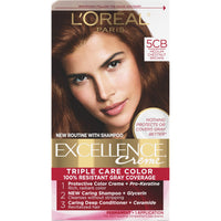 L'Oreal Paris Excellence Creme Permanent Hair Color, 4 Dark Brown, 100 percent Gray Coverage Hair Dye, Pack of 1 - 7DAY'S