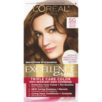 L'Oreal Paris Excellence Creme Permanent Hair Color, 4 Dark Brown, 100 percent Gray Coverage Hair Dye, Pack of 1 - 7DAY'S