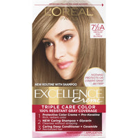 L'Oreal Paris Excellence Creme Permanent Hair Color, 4 Dark Brown, 100 percent Gray Coverage Hair Dye, Pack of 1 - 7DAY'S
