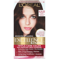 L'Oreal Paris Excellence Creme Permanent Hair Color, 4 Dark Brown, 100 percent Gray Coverage Hair Dye, Pack of 1 - 7DAY'S