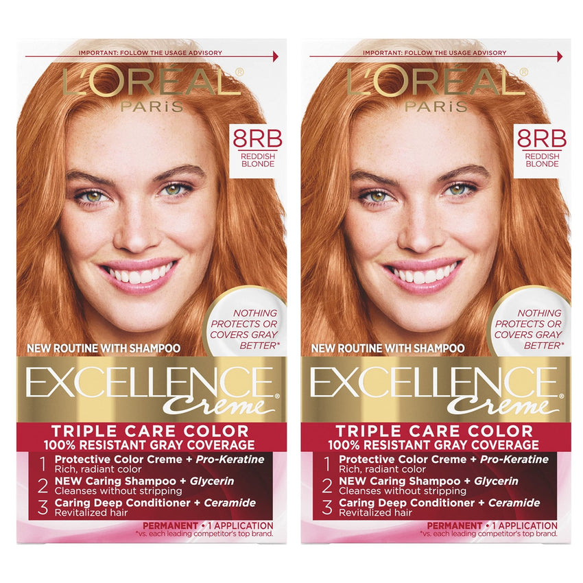 L'Oreal Paris Excellence Creme Permanent Hair Color, 4 Dark Brown, 100 percent Gray Coverage Hair Dye, Pack of 1 - 7DAY'S