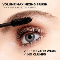 L'Oreal Paris Makeup Voluminous Original Volume Building Mascara, Blackest Black, 0.28 fl; Oz, 1 Count - 7DAY'S